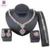 New Fashion Dubai Gold Crystal Jewelry Women African Beads Set Nigerian Bridal Wedding Accessories Jewelry Sets