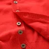 V-cou 100% coton garçons filles cardigan printemps automne chandails vêtements pour enfants coton enfants vêtements tricotés noël 210308