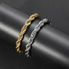 Link Chain 8mm 7quot 8quot Bling Rostfritt stål Rope Armband Hip Hop -armband SB02179305349582427