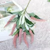 Decorative Flowers & Wreaths 7 Heads Real Touch White Orchid Latex Branch Artificial For Home Room Decor Living Decoration Flores