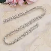 Bröllop sashes MissRDress Rhinestones Belt Sash Silver Diamond Crystal Bridal för klänning dekoration jk863