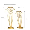 Décoration de fête 1 PCS Fleur Vase Sol Vases Colonne Stand En Métal Route Plomb De Mariage Pièce Maîtresse Géométrique Pot Table Rack Pour La Maison Événement Décor