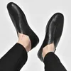 Loafers Handmade Made Mens Casual Slip On Anti-Slip Man Genuine Leather Flat Dress Shoes Driving Moccasins Men