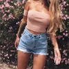 Women's Shorts Jeans Women High Waist Ripped Denim Short Pants Cottom Vintage Clothing Summer Street Fashion 2021