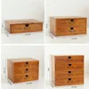 Vintage houten doos opberglader kist met laden sieraden cosmetica organisator home decoratie desktop 210309