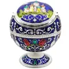 Cool Globe Shape Metal Ashtray Multicolor Luxury Storage Box Portable Design Dekoration Dry Herb Tobacco Cigarette Rökning Hållare Bracket