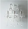 Vägglampor Silver/Golden Brush AC Crystal American Style Light Lamp Bedroom Home Sconce Lighting 100% D
