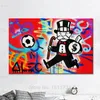 Alec Graffiti pop peinture art de l'argent urbain de la rue sur des images canvasWall pour le salon Home Decor mur decoratior1 T200904