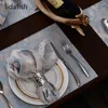 Lidafish جودة عالية البوليستر شاي منشفة منديل مربع الساتان نسيج القماش الجدول نظيفة كأس القماش فندق لوازم المنزل