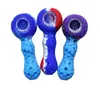 2 In1 Style Glass Hand Pipes with Glass Bowl Wax Dabber Tool Oil Rigs Tobacco Dry Herb Glass Oil Burner Pipes