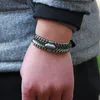 Tennis stijlvolle eenvoudige metalen lederen armband voor mannen verstelbare maat legering bruin rood geel