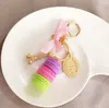 Hars Macaron Cake Sleutelhanger Metal Eiffel Tower Tas Charm Sleutelhanger Wedding Levert Sleutelhanger Gunstig