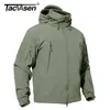 TACVASEN Winter Tactical Softshell Jacket Mens Fleece Jacket Coat Waterproof Windproof Military Coats Hunting Hiking Windbreaker 210923