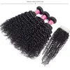 Human Hair Bulks Highlight Kinky Curly Bundles With Closure P427 HD Transparent Lace Peruvian 33584372