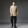 Abbigliamento etnico cinese tradizionale per uomo Abbigliamento imbottito asiatico invernale Collo alla coreana orientale Abito vintage Costume vintage