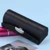Cajas de almacenamiento Bins Lipstick Case Soporter Organizer Bag Durable Cosmetic con espejo (superficie lisa negra)