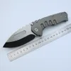 Smke Ножи на заказ MDF карманный складной нож D2 атласный клинок анодированный титановый ручка тактическая выживаемость кемпинг нож