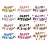Nouveau 13 pièces noir rouge multicolore lettres joyeux anniversaire ballons lettre ballons anniversaire ballon ensemble décoration