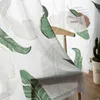 Gardin draperier palm löv banan grön gardiner för vardagsrum lyx baby sovrum tulle kök modern stil ren