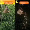 Solar Lamps LED Waterfall Garden Light Outdoor Decorative Watering Can Shap Fairy Lights Yard Garland Tree Decor Lamp