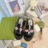 Mode Chunky Puppy Kitten Hak Sandaal Designer Gear Bot Sandalen Slipper Lederen Print Slingback Stijlvolle Platform Zomer