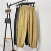 Yedinas Fashion Cargo Pants Women Autumn Casual Harem Black Loose Streetwear Trousers Female With Pocket 210527