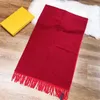 2021 Scarves Designer Shawl Cashmere Scarf Mode Kvinnor Mjuk Tjock Scarf No Box