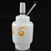 Handy Glass Bubbler Bong Pipe 4 "pollici Altezza White Jade Smile Dabber Oil Rig Black Neck Thick Smoking Rigs 2 Colors Water Pipes Mini Narghilè