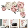 Wall Stickers 1Pc Pink Peony Flower Blossom Kids Art Baby Nursery Decor Mural Decal