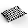 Bettwäsche-Sets Pastoral-Stil Schwarz-Weiß-Gitter-Set Bettlaken Kissenbezug Schlafzimmer Tröster Home Bettbezug