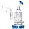 Neue Stil Regenbogen Glas Bong Wasserpfeifen Shisha Recycler Wasserpfeifen Rauchglas Wasserbongs Bohrinseln mit 10mm Banger