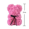 Party Favor 25 cm rose bear simulation flower creative gift soap teddy birthday gift hug