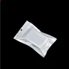 12*20cm White Clear Plastic Package Bag Reclosable Translucent Zip Lock Heat Sealable Phone Case Packing Poly Pouches 100PCShigh quatity