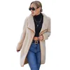 Pelliccia da donna Faux 2021 Cardigan da donna Teddy Fleece Warm Coat Winter Luxury Sherpa Robe Lamb Fuzzy Trench