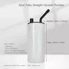 22oz sublimering hookah tumbler med rökning rör lock sublimering rökning tumbler rostfritt stål fett kopp dubbel vägg vakuum resa rånar lager