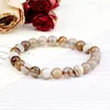 Beaded Strands Natural Agates Chakra Stone Beads Bracelets Handmade Onyx Quartzs Elastic Bangle Women Yoga Healing Jewelry Friend Gift Puls