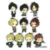 Attack on Titan Anime Keychain Krista Lenz Rivaille Eren Armin Sasha Mantra Rubber Strap/Phone Charms G1019