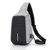 Externo USB Charge Anti roubo Único bolsa de ombro homens mulheres esportes mochila viajar sacos de escola de ensino impermeável y0721