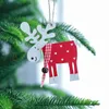 Décorations de noël mignon en bois wapiti arbre suspendu pendentif cerf artisanat ornement noël ornements pour la maison année 2022