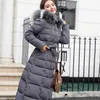 Long slim solid color women jacket parkas fashion winter high quality female coat plus size 210923