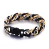 Link Chain High Quality Fashion Byzantine Bracelets Stainless Steel Men Gold Black Color Cuban Curb Chian Jewelry