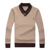 2020 herfst mannen hoge kwaliteit kasjmier trui heren mode v-hals truien warm breien pullover mannen maat M-4XL Y0907
