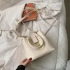 Mini PU Skórzane wiadro Crossbody Torby dla kobiet 2021 Moda Torebki Ramię i torebek