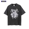 2022 Ripped Skull Band Print T-Shirt Spring Summer Myted Band T-Shirt Mężczyźni i Kobiety Moda Streetwear T-Shirt Hip Hop Top Tee G1217