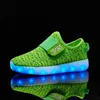 Çocuklar Aydınlık Sneakers Parlayan Çocuk Işıklı Ayakkabı Işıklı Ayakkabı Ile LED Işık Kızlar Işıklı Krasovki Ayakkabı Boys 211102