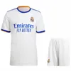 21 22 Real Madrid Futebol Jerseys Curta casa Away Terceiro Kits 2021 2022 Alaba Hazard Zidane Benzema Camisa de Futebol Calças Camiseta de Futbol Homens Crianças Conjuntos