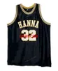 Custom T'Challa Chadwick Boseman #32 Hanna Basketball Jersey costura Black Size S-4xl Qualquer nome e número de camisas