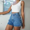 Été femmes jean Denim Shorts mode Sexy femme Vintage maigre Streetwear taille haute 210714