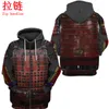 Cosplay Mode Hommes Hoodie The Last Samurai armor 3D Imprimé Harajuku Sweat Unisexe Casual Pullover sudadera hombre KJ078 201020
