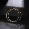 Hoop Huggie Gold Filled Metal Carved Bamboo Circle Earings For Women 40/50/60mm Diameter Creative Creolen örhängen Orecchini Cerchio